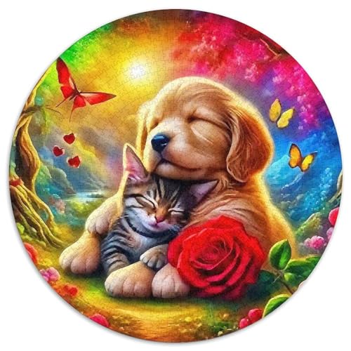 Nettes HaustierPuzzles 1000 Teile Für Erwachsene Und Kinder Rund warmKreatives Herausforderungsspielzeug-Geschenk1000pcs (67.5x67.5cm) von TDSNKAVHB