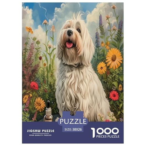 Niedlicher Hund Puzzle 1000-teilige Schwer Puzzle Spielzeug Lernspiel Impossible Herausforderung Spielzeug Für Erwachsene Und Kinder in Bewährter 38x26cm/1000pcs von TDSNKAVHB