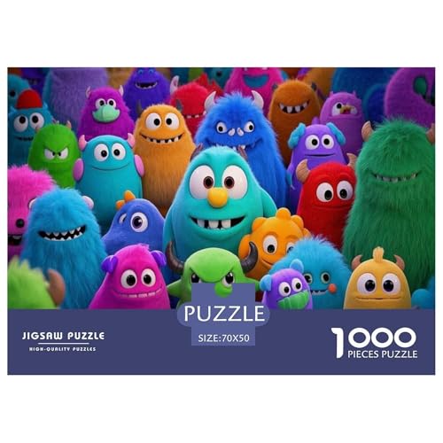 Niedliches Monster1000 Piece Jigsaw Puzzle for Adults and Kids Family Game Challenging for Home Decoration Great Geschenk Idea70x50cm/1000pcs von TDSNKAVHB