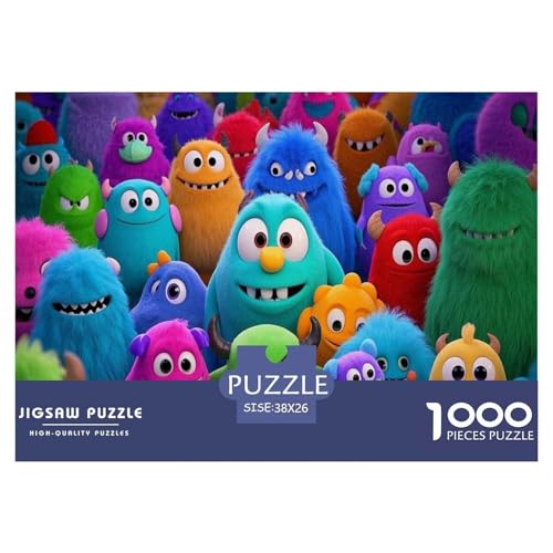 Niedliches Monster1000 Pieces Jigsaw Puzzles for Adults and Kids Family Game Challenging for Home Decoration Great Geschenk Idea38x26cm/1000pcs von TDSNKAVHB