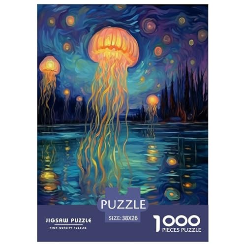 Oil Painting JellyFisch Puzzles 1000 Teile Schwer Puzzle Spielzeug Pädagogisches Spiel Impossible Herausforderung Spielzeug Für Erwachsene Und Kinder Ab 12 Jahren 38x26cm/1000pcs Oil Painting JellyFisch Puzzles 1000 Teile Schwer Puzzle Spielzeug Pädagogisches Spiel Impossible Herausforderung Spielzeug Für Erwachsene Und Kinder Ab 12 Jahren 38x26cm/1000pcs von TDSNKAVHB