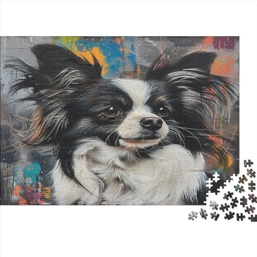 Papillonhund Puzzle 1000 Teile,Puzzlespiel Für Erwachsene,Impossible Puzzle,Puzzle Geschicklichkeitsspiel Für Die Ganze Familie, Geschenke Für Männer/Frauen Erwachsenen Puzzel 1000pcs (75x50cm) von TDSNKAVHB