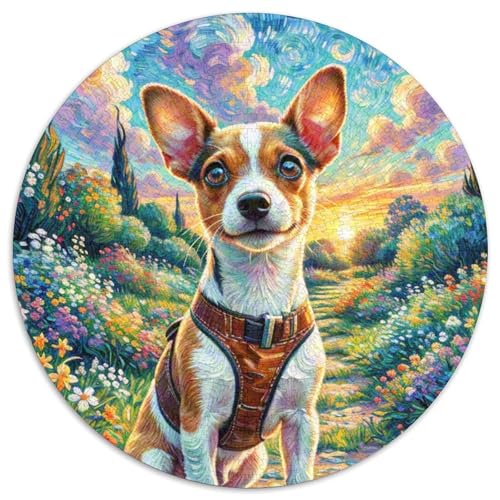 Pembroke Walisischer CorgiJigsaw Puzzle 1000 Piece for Adults Round spektakulärCreative Challenging Puzzle Toy1000pcs (67.5x67.5cm) von TDSNKAVHB