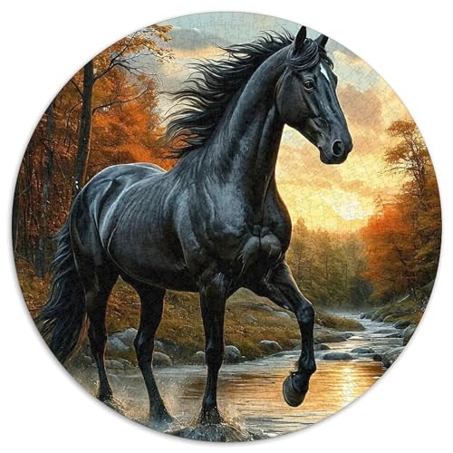 PferdPuzzle 1000 Teil Für Erwachsene Rund TierKreative Herausforderungs-Familiendekorationen1000pcs (67.5x67.5cm) von TDSNKAVHB