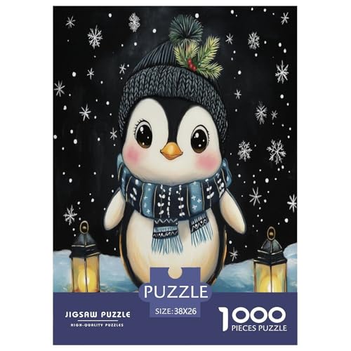 Pinguin Puzzles 1000 Teile Schwer Puzzle Spielzeug Lernspiel Impossible Herausforderung Spielzeug Für Erwachsene Kinder 38x26cm/1000pcs von TDSNKAVHB