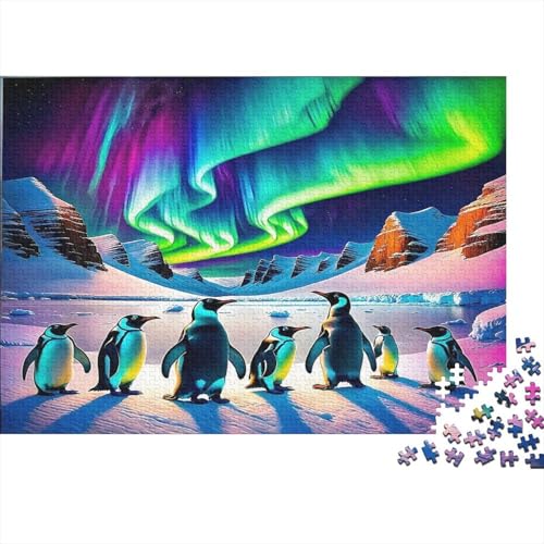Pinguin1000-teilige Puzzles Für Erwachsene Familienspiel AuroraSpaßig Und Herausfordernd Für Home Decoration Tolle Geschenkidee70x50cm/1000pcs von TDSNKAVHB