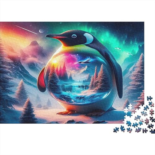 Pinguin1000-teilige Puzzles Für Erwachsene Und Kinder Bildungsspiele AuroraHerausfordernde Home Decors Tolle Geschenkidee38x26cm/1000pcs von TDSNKAVHB
