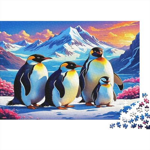 Pinguin1000-teilige Puzzles Für Erwachsene Und Kinder Bildungsspiele Schnee BergHerausfordernd Für Home Decoration Tolle Geschenkidee70x50cm/1000pcs von TDSNKAVHB
