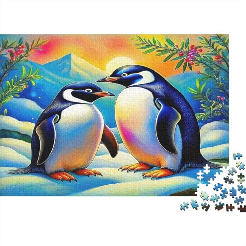 Pinguin1000-teiliges Puzzle Für Erwachsene Familienspiel niedlichHerausfordernde Home Decors Tolle Geschenkidee70x50cm/1000pcs von TDSNKAVHB