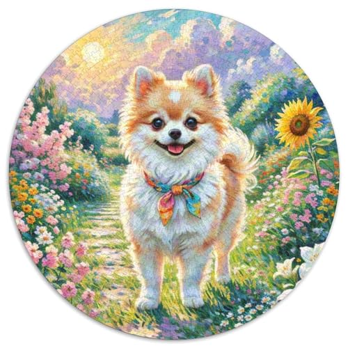 PommernJigsaw Puzzles 1000 Pieces for Adults Kids Round Blumen ClusterCreative Challenging Family Decorations1000pcs (67.5x67.5cm) von TDSNKAVHB
