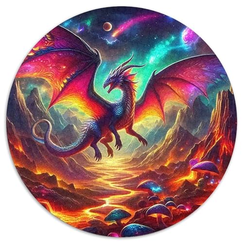 PterosaurusPuzzles 1000 Teil Für Erwachsene Und Kinder Rund AuroraKreative Herausforderungs-Familiendekorationen1000pcs (67.5x67.5cm) von TDSNKAVHB