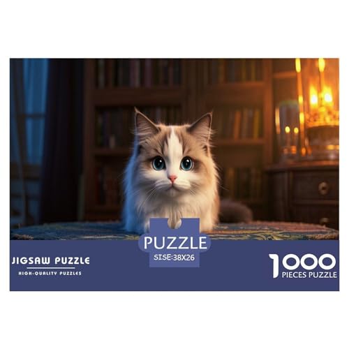 RagPuppe Katze1000 Piece Jigsaw Puzzles for Adults and Kids EduKatzeional Games niedlichChallenging Home Decors Great Geschenk Idea38x26cm/1000pcs von TDSNKAVHB