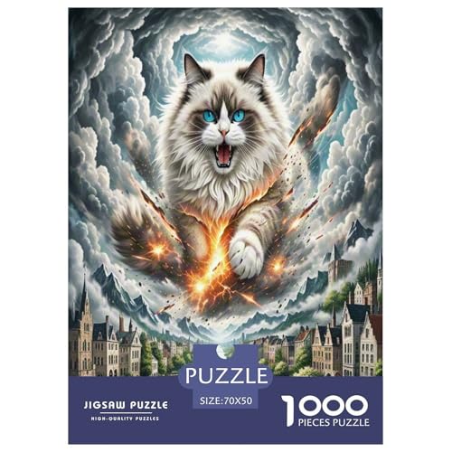 Ragdoll1000 Piece Jigsaw Puzzles for Adults and Kids EduKatzeional Games Fun and Challenging Home Decors Great Gift Idea70x50cm/1000pcs von TDSNKAVHB