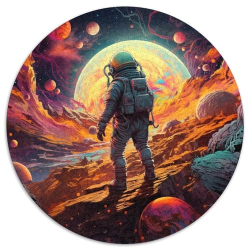RaumastronautJigsaw Puzzle 1000 Piece for Adults Kids Round Ad AstraCreative Challenging Puzzle Toy1000pcs (67.5x67.5cm) von TDSNKAVHB