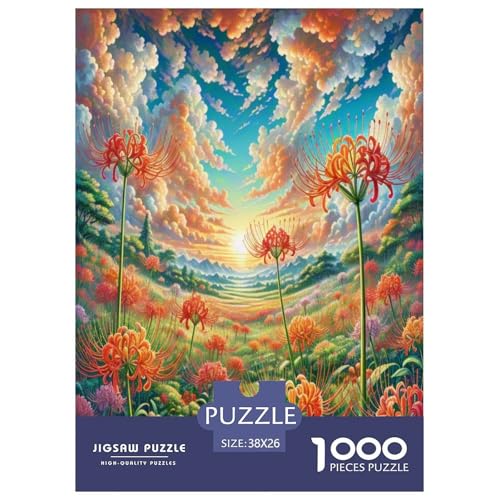 Rote Spinnenlilie1000 Pieces Jigsaw Puzzles for Adults Family Game LandschaftChallenging Home Decors Great Gift Idea38x26cm/1000pcs von TDSNKAVHB