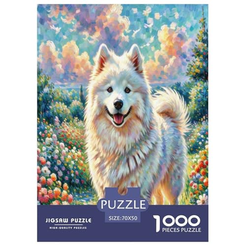 Samojed1000 Piece Jigsaw Puzzle for Adults and Kids EduKatzeional Games spektakulärFun and Challenging Home Decors Great Gift Idea70x50cm/1000pcs von TDSNKAVHB