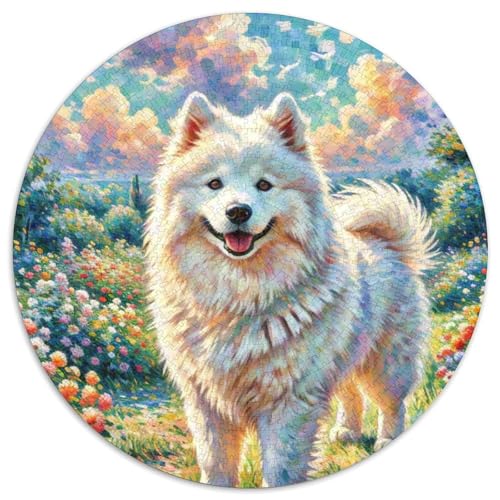 SamojedJigsaw Puzzle 1000 Piece for Adults Kids Round spektakulärCreative Challenging Family Decorations1000pcs (67.5x67.5cm) von TDSNKAVHB