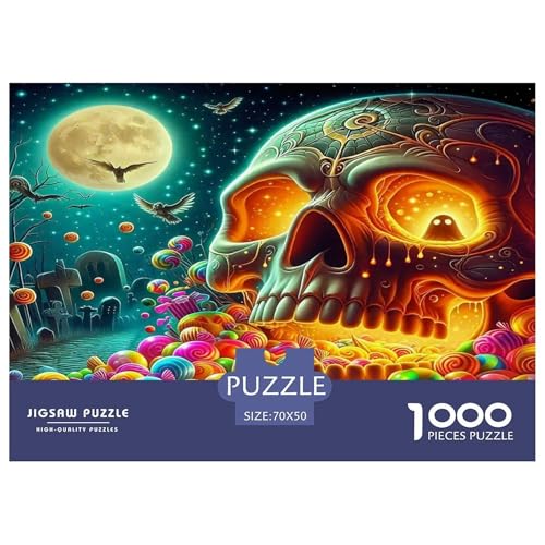 Schädel1000-teilige Puzzles Für Erwachsene Und Kinder Bildungsspiele HalloweenHerausfordernde Home Decors Tolle Geschenkidee70x50cm/1000pcs Schädel1000-teilige Puzzles Für Erwachsene Und Kinder Bildungsspiele HalloweenHerausfordernde Home Decors Tolle Geschenkidee70x50cm/1000pcs von TDSNKAVHB