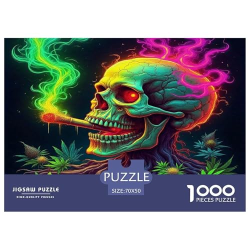 Schädel1000-teiliges Puzzle Für Erwachsene Bildungsspiele HalloweenHerausfordernd Für Home Decoration Tolle Geschenkidee70x50cm/1000pcs Schädel1000-teiliges Puzzle Für Erwachsene Bildungsspiele HalloweenHerausfordernd Für Home Decoration Tolle Geschenkidee70x50cm/1000pcs von TDSNKAVHB