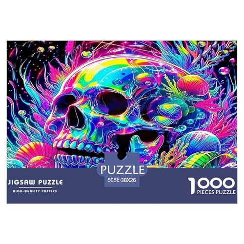 Schädel1000-teiliges Puzzle Für Erwachsene Familienspiel HalloweenHerausfordernd Für Home Decoration Tolle Geschenkidee38x26cm/1000pcs von TDSNKAVHB