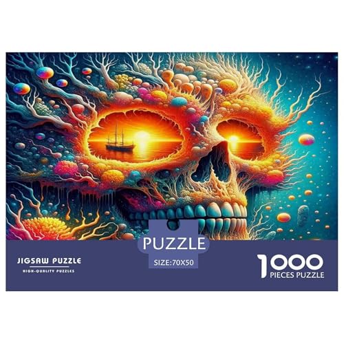 Schädel1000-teiliges Puzzle Für Erwachsene Familienspiel HalloweenSpaßig Und Herausfordernde Home Decors Tolle Geschenkidee70x50cm/1000pcs Schädel1000-teiliges Puzzle Für Erwachsene Familienspiel HalloweenSpaßig Und Herausfordernde Home Decors Tolle Geschenkidee70x50cm/1000pcs von TDSNKAVHB