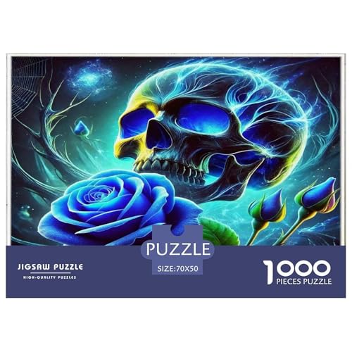 Schädel1000-teiliges Puzzle Für Erwachsene Und Kinder Bildungsspiele HalloweenHerausfordernd Für Home Decoration Tolle Geschenkidee70x50cm/1000pcs von TDSNKAVHB