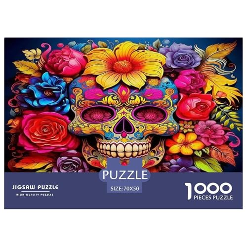 Schädel1000-teiliges Puzzle Für Erwachsene Und Kinder Bildungsspiele HalloweenHerausfordernd Für Home Decoration Tolle Geschenkidee70x50cm/1000pcs Schädel1000-teiliges Puzzle Für Erwachsene Und Kinder Bildungsspiele HalloweenHerausfordernd Für Home Decoration Tolle Geschenkidee70x50cm/1000pcs von TDSNKAVHB