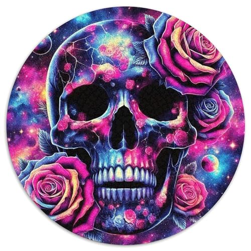 SchädelPuzzle 1000 Teile Für Erwachsene Rund Halloween DekorationenKreatives Herausforderungspuzzle-Spielzeug1000pcs (67.5x67.5cm) von TDSNKAVHB