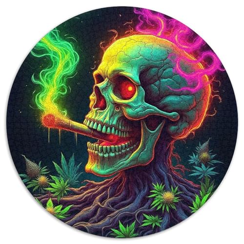 SchädelPuzzle 1000 Teile Für Erwachsene Rund HalloweenKreative Herausforderungs-Familiendekorationen1000pcs (67.5x67.5cm) von TDSNKAVHB