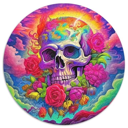 SchädelPuzzles 1000 Teile Für Erwachsene Und Kinder Rund HalloweenKreatives Herausforderndes Puzzle-Spielzeug1000pcs (67.5x67.5cm) von TDSNKAVHB
