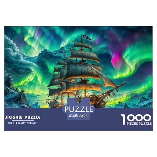 Schiff1000-teiliges Puzzle Für Erwachsene Bildungsspiele AuroraHerausfordernd Für Home Decoration Tolle Geschenkidee38x26cm/1000pcs von TDSNKAVHB