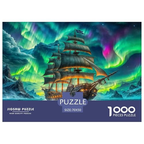 Schiff1000-teiliges Puzzle Für Erwachsene Familienspiel AuroraHerausfordernde Home Decors Tolle Geschenkidee70x50cm/1000pcs von TDSNKAVHB