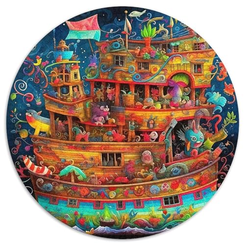 SchiffPuzzles 1000 Teil Für Erwachsene Rund FantasieKreatives Herausforderndes Spielzeug-Geschenk1000pcs (67.5x67.5cm) von TDSNKAVHB