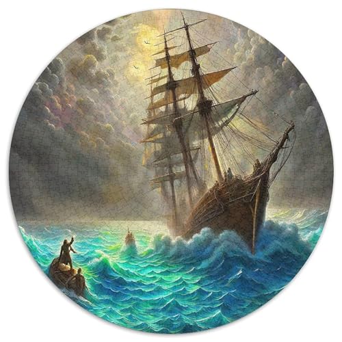 SchiffPuzzles 1000 Teile Für Erwachsene Rund ErlösungKreatives Herausforderungspuzzle-Spielzeug1000pcs (67.5x67.5cm) von TDSNKAVHB