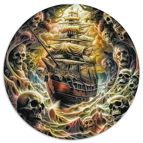 SchiffPuzzles 1000 Teile Für Erwachsene Rund HalloweenKreative Herausforderungs-Familiendekorationen1000pcs (67.5x67.5cm) von TDSNKAVHB