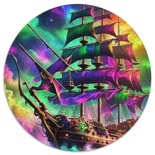 SchiffPuzzles 1000 Teile Für Erwachsene Rund spektakulärKreatives Herausforderungspuzzle-Spielzeug1000pcs (67.5x67.5cm) von TDSNKAVHB