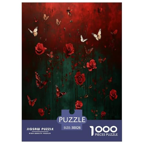 Schmetterling and Rose Puzzle 1000 Teile Schwer Puzzle Spielzeug Pädagogisches Spiel Impossible Herausforderung Spielzeug Für Erwachsene Kinder 38x26cm/1000pcs Schmetterling and Rose Puzzle 1000 Teile Schwer Puzzle Spielzeug Pädagogisches Spiel Impossible Herausforderung Spielzeug Für Erwachsene Kinder 38x26cm/1000pcs von TDSNKAVHB