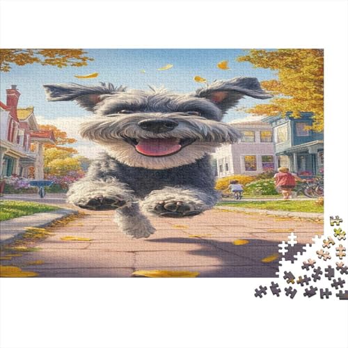 Schnauzer Puzzle 1000 Teile Puzzle Erwachsene Schwieriges Schwer Puzzle Für Erwachsene Und Kinder Ab 14 Jahren Puzzel 1000pcs (75x50cm) von TDSNKAVHB