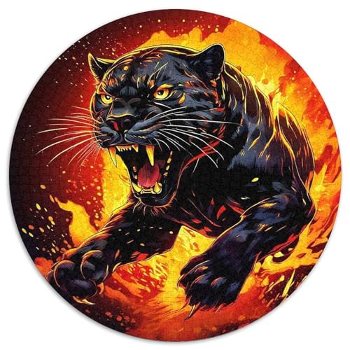 Schwarze PantherPuzzle 1000 Teile Für Erwachsene Rund FantasieKreatives Herausforderndes Spielzeug-Geschenk1000pcs (67.5x67.5cm) von TDSNKAVHB