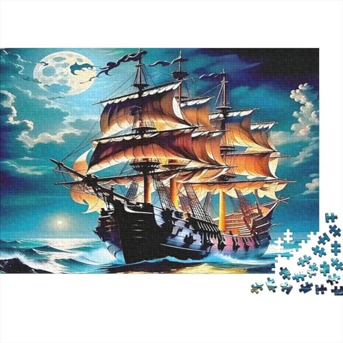 Segelboot1000-teiliges Puzzle Für Erwachsene Bildungsspiele NavigationHerausfordernde Home Decors Tolle Geschenkidee70x50cm/1000pcs von TDSNKAVHB