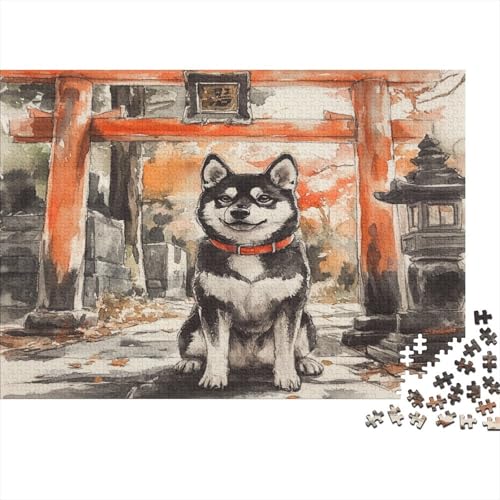Shiba Inu Puzzle 1000 Teile,Puzzle Für Erwachsene, Impossible Puzzle,Puzzle Farbenfrohes Legespiel,Geschicklichkeitsspiel Für Die Ganze Familie Puzzel 1000pcs (75x50cm) von TDSNKAVHB