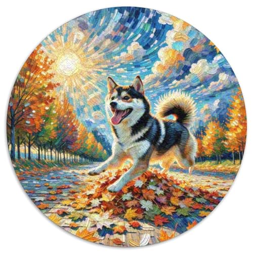 Shiba InuJigsaw Puzzle 1000 Piece for Adults Kids Round niedlich HaustiersCreative Challenging Puzzle Toy1000pcs (67.5x67.5cm) von TDSNKAVHB