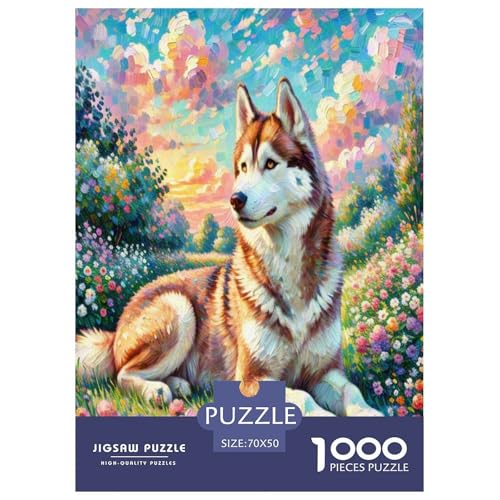 SibIrischer Husky1000 Piece Jigsaw Puzzles for Adults EduKatzeional Games spektakulärChallenging Home Decors Great Gift Idea70x50cm/1000pcs von TDSNKAVHB