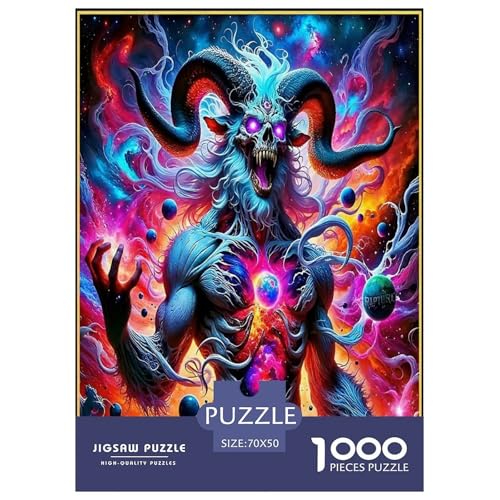 Skelett Sheep1000-teiliges Puzzle Für Erwachsene Bildungsspiele Halloween DekorationSpaßig Und Herausfordernd Für Home Decoration Tolle Geschenkidee70x50cm/1000pcs von TDSNKAVHB