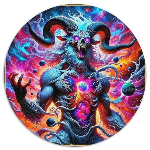 Skelett SheepPuzzles 1000 Teile Für Erwachsene Und Kinder Rund Halloween DekorationKreatives Herausforderungspuzzle-Spielzeug1000pcs (67.5x67.5cm) von TDSNKAVHB