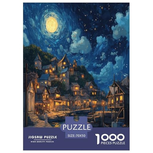 Sonnenuntergang am Hafen Puzzle 1000-teilige Schwer Puzzle Spielzeug Pädagogisches Spiel Impossible Herausforderungsspielzeug Für Erwachsene Und Kinder Ab 12 Jahren 70x50cm/1000pcs von TDSNKAVHB