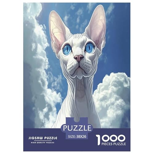 Sphinx Katze Puzzles 1000 Teile Schwer Puzzle Spielzeug Lernspiel Impossible Herausforderung Spielzeug Für Erwachsene Kinder 38x26cm/1000pcs von TDSNKAVHB