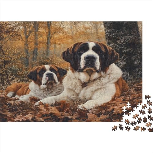St. Bernard Puzzle 1000 Teile,Puzzlespiel Für Erwachsene,Impossible Puzzle,Puzzle Geschicklichkeitsspiel Für Die Ganze Familie, Geschenke Für Männer/Frauen Erwachsenen Puzzel 1000pcs (75x50cm) von TDSNKAVHB