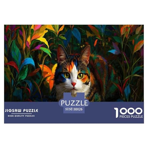 Tabby Katze1000 Pieces Jigsaw Puzzles for Adults and Kids EduKatzeional Games KunstChallenging for Home Decoration Great Geschenk Idea38x26cm/1000pcs von TDSNKAVHB