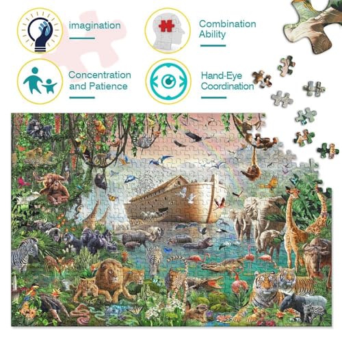 Tiersegel1000 Pieces Jigsaw Puzzles for Adults and Kids Family Game TierversammlungsChallenging Home Decors Great Geschenk Idea70x50cm/1000pcs von TDSNKAVHB